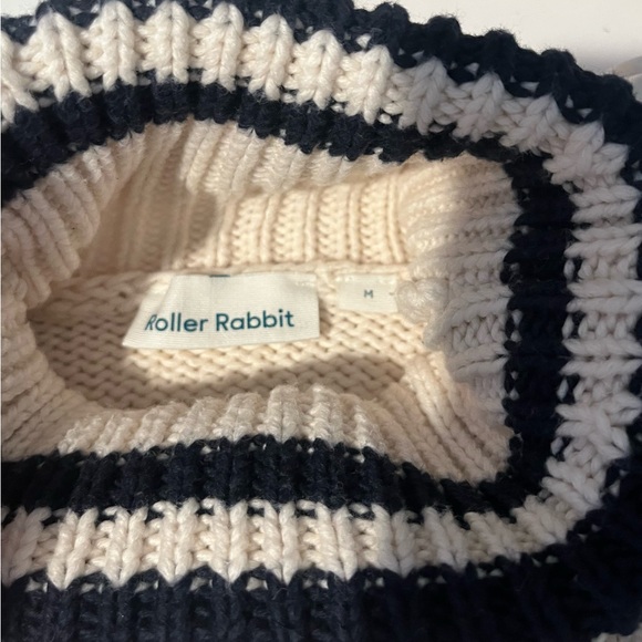 Roller Rabbit cable-knit chunky cotton-blend turtleneck sweater, size M - Picture 4 of 8